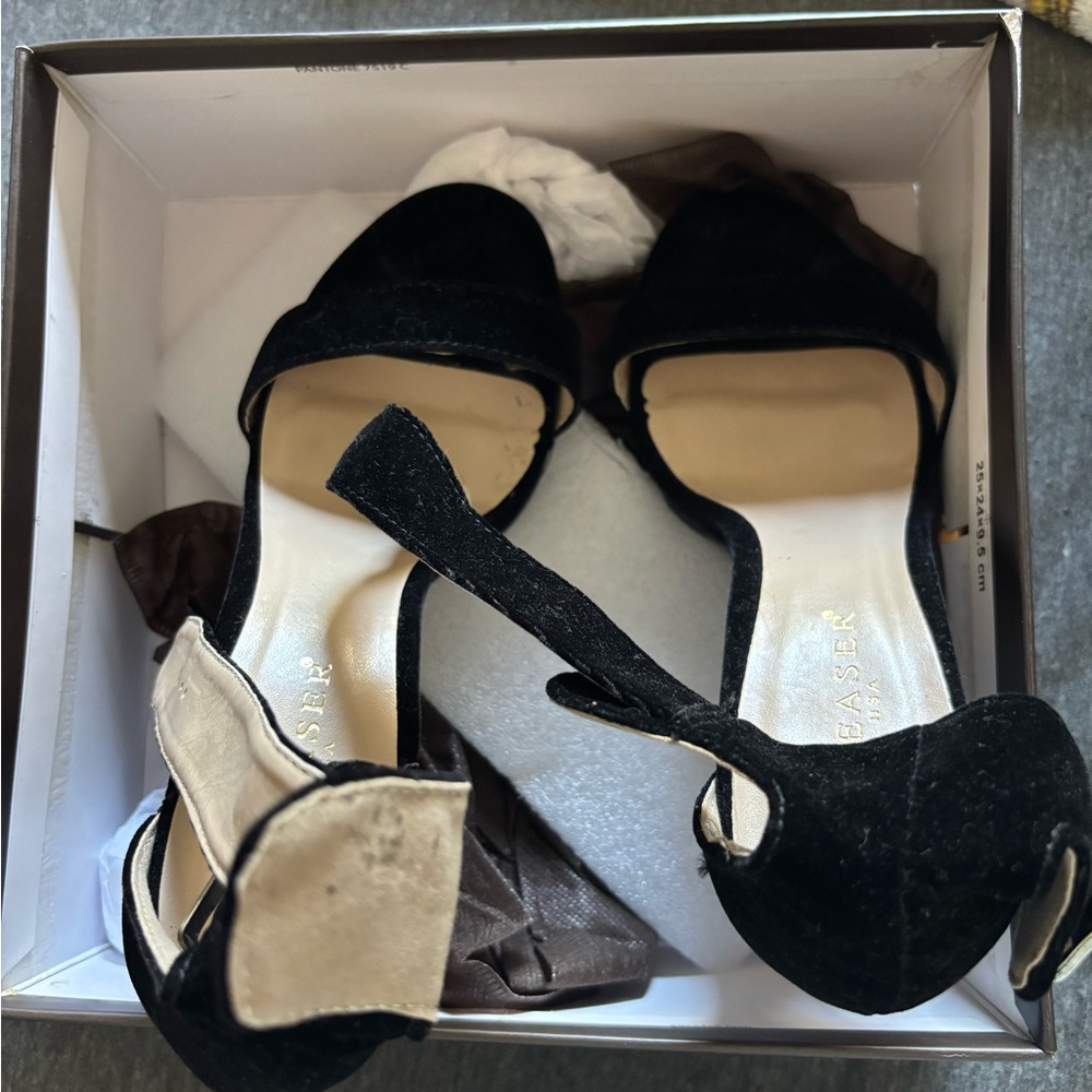 Pleaser Black Heels with Striking Design